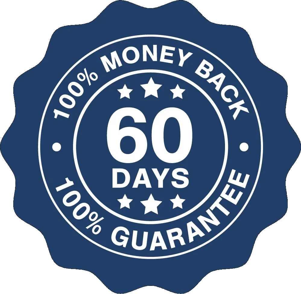 60-day money-back guarantee badge