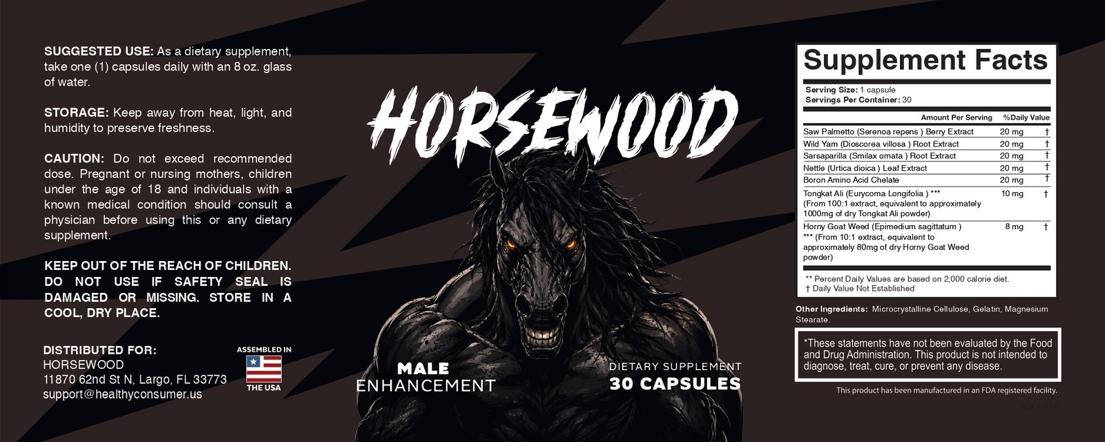 HorseWood product label
